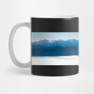 Swiss Alps - Sunny Central Swiss Alpine Panorama With Fog of Sea Mug